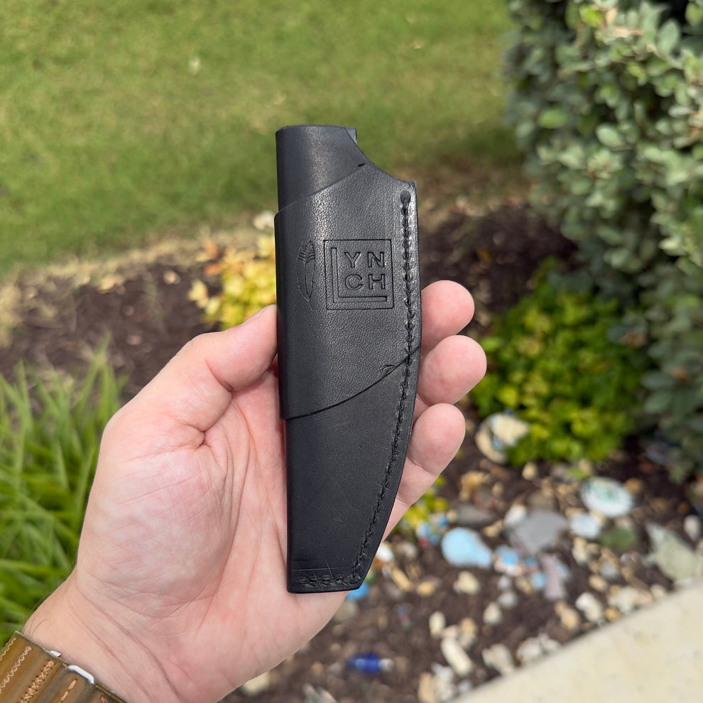 Sparrow Seven Fixed Blade Pocket Carry Leather Sheaths - Black Leather ...