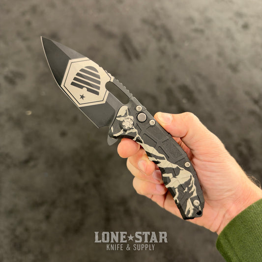 Heretic Martyr, Blade Show West Exclusive, 3.4" MagnaCut, Utah Beehive and Mountains - Made in USA