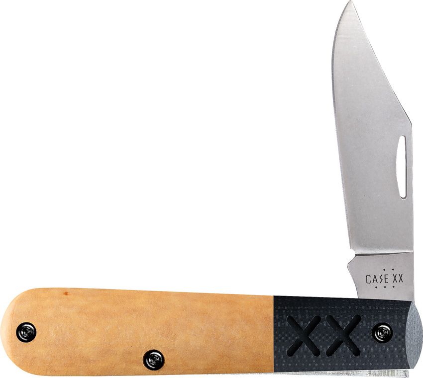 Case Crossroads XR Barlow 2.5" Slip Joint – Tan Richlite, CPM S35VN, Black G10 Bolsters – Made in USA (CA53160)
