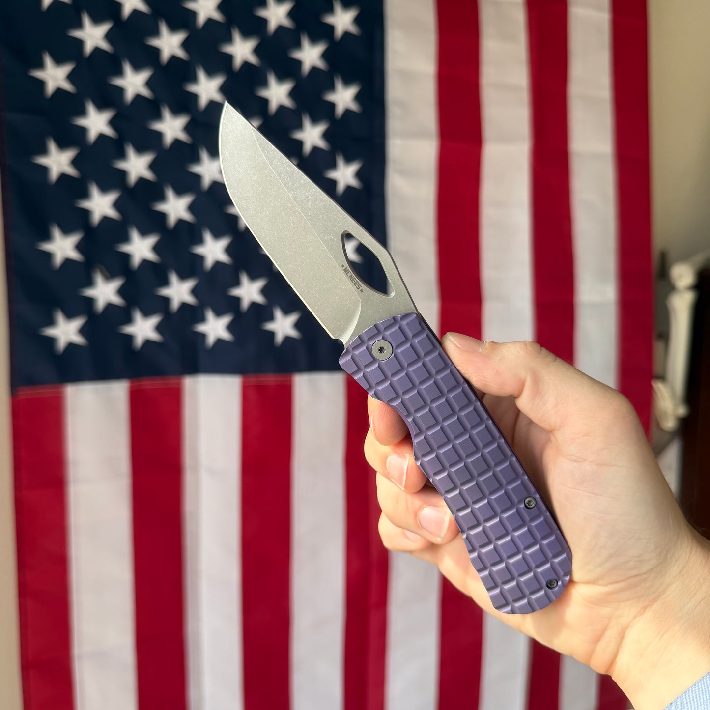 Frag Dixon Folding Knife – Titanium Frame Lock, 3.75″ MagnaCut Blade, Made in USA