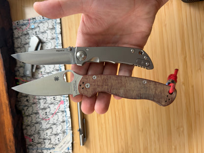 The Back Door: Spartan Blades Harsey Folder SHF 3.25 - Titanium Frame Lock, Stonewash Magnacut - Made in USA (SF10SW) (Return)