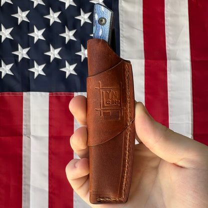 Lynch Blades USA 250 Swift Six 2.5" Fixed Blade – Patriotic G-Carta, MagnaCut Stonewash, Dual Sheath – Made in USA