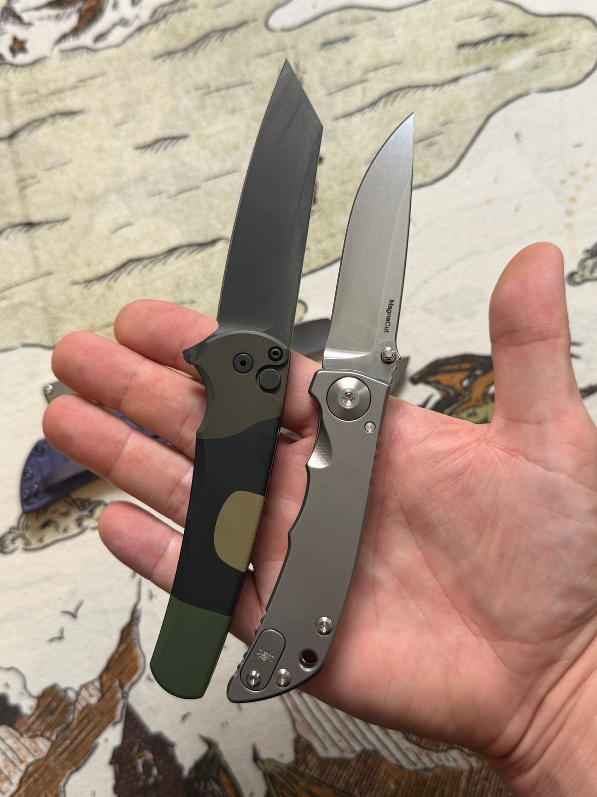 The Back Door: Spartan Blades Harsey Folder SHF 3.25 - Titanium Frame Lock, Stonewash Magnacut - Made in USA (SF10SW) (Return)