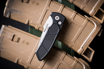 Pro-Tech SBR Auto Knife - Black Aluminum, 2.5" S35VN, Button Lock - Made in USA (LG405)