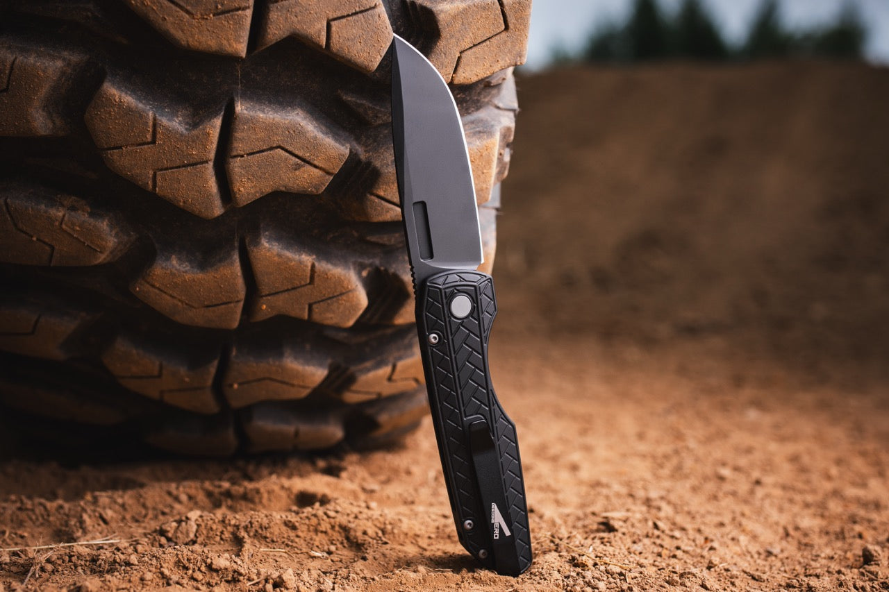 Pro-Tech Vero Synapse 2 Auto Knife - Black Herringbone Aluminum, 3.5" DLC MagnaMax, Button Lock - Made in USA (VERO2106 MM)