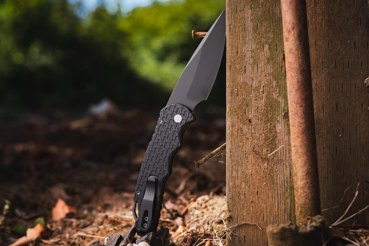 Pro-Tech Tactical Response 4 Auto Knife - Black Aluminum, 4" DLC MagnaMax, Button Lock - Made in USA (T4106 F MM)
