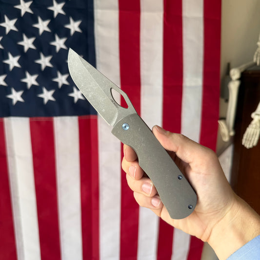 Dixon Folding Knife – Titanium Frame Lock, 3.75″ MagnaCut Blade, Made in USA