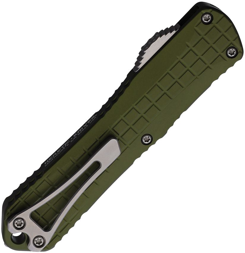 Heretic Manticore E Auto OTF Bowie OD Green, 3.0″ MagnaCut Blade, Aluminum Handle – Made in USA (H026BF2AGRN)