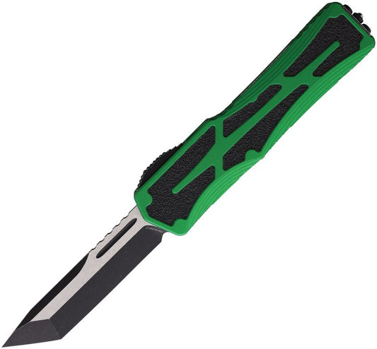 Heretic Colossus Auto OTF Tanto Green, 3.5″ MagnaCut Blade, Aluminum Handle, Made in USA (H04014ABRKGRN)