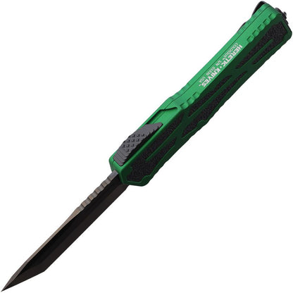 Heretic Colossus Auto OTF Toxic Green Aluminum, 3.5″ MagnaCut Tanto Blade, Made in USA (H0406ATXGRN)