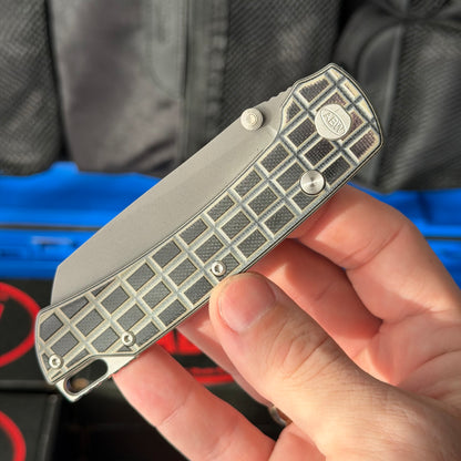 ABW Model 3 Manual Folding Knife - Frag-Milled G10, 3.3" MagnaCut, Button Liner Lock - Made in USA (ABW-M3-G10-FRAG)