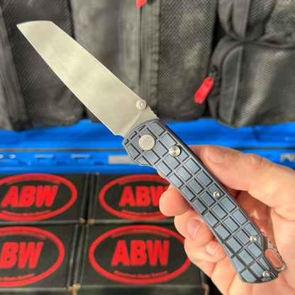 ABW Model 3 Manual Folding Knife - Frag-Milled G10, 3.3" MagnaCut, Button Liner Lock - Made in USA (ABW-M3-G10-FRAG)