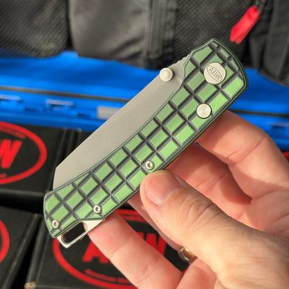 ABW Model 3 Manual Folding Knife - Frag-Milled G10, 3.3" MagnaCut, Button Liner Lock - Made in USA (ABW-M3-G10-FRAG)