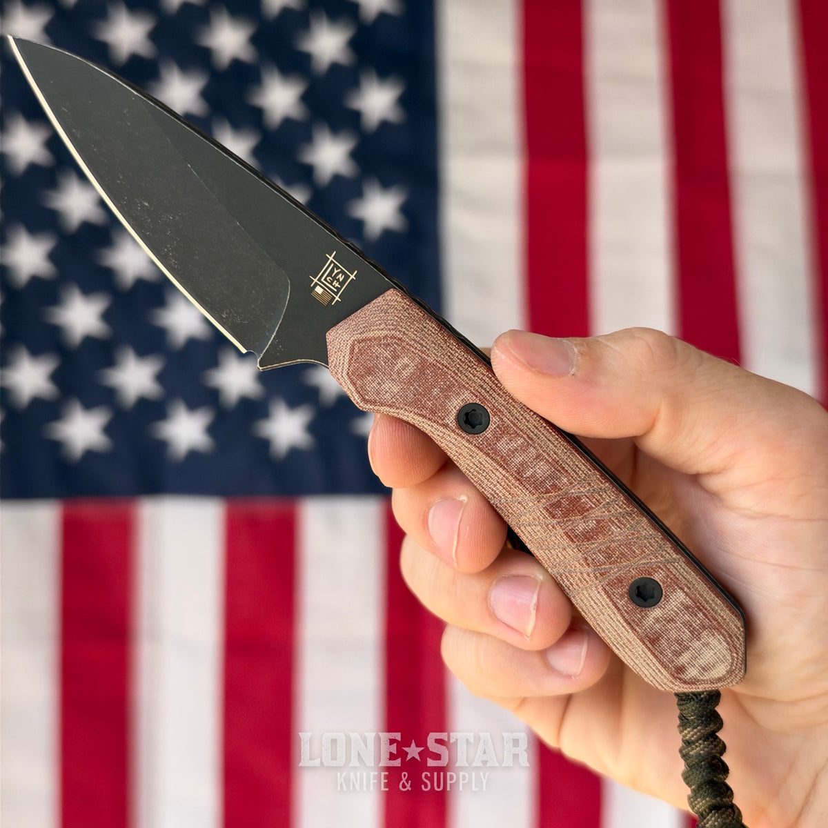 The Back Door: Lynch Blades Sparrow Seven - 3.25" CPM-154 Service Black, Brown XXX Micarta, Used - Made in USA