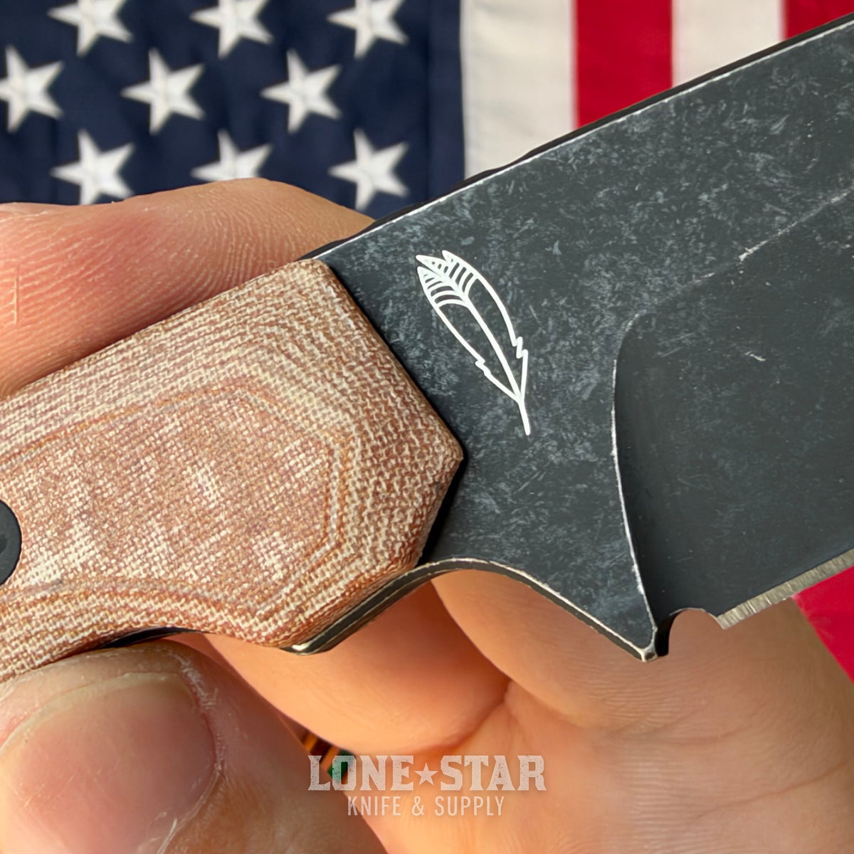 The Back Door: Lynch Blades Sparrow Seven - 3.25" CPM-154 Service Black, Brown XXX Micarta, Used - Made in USA