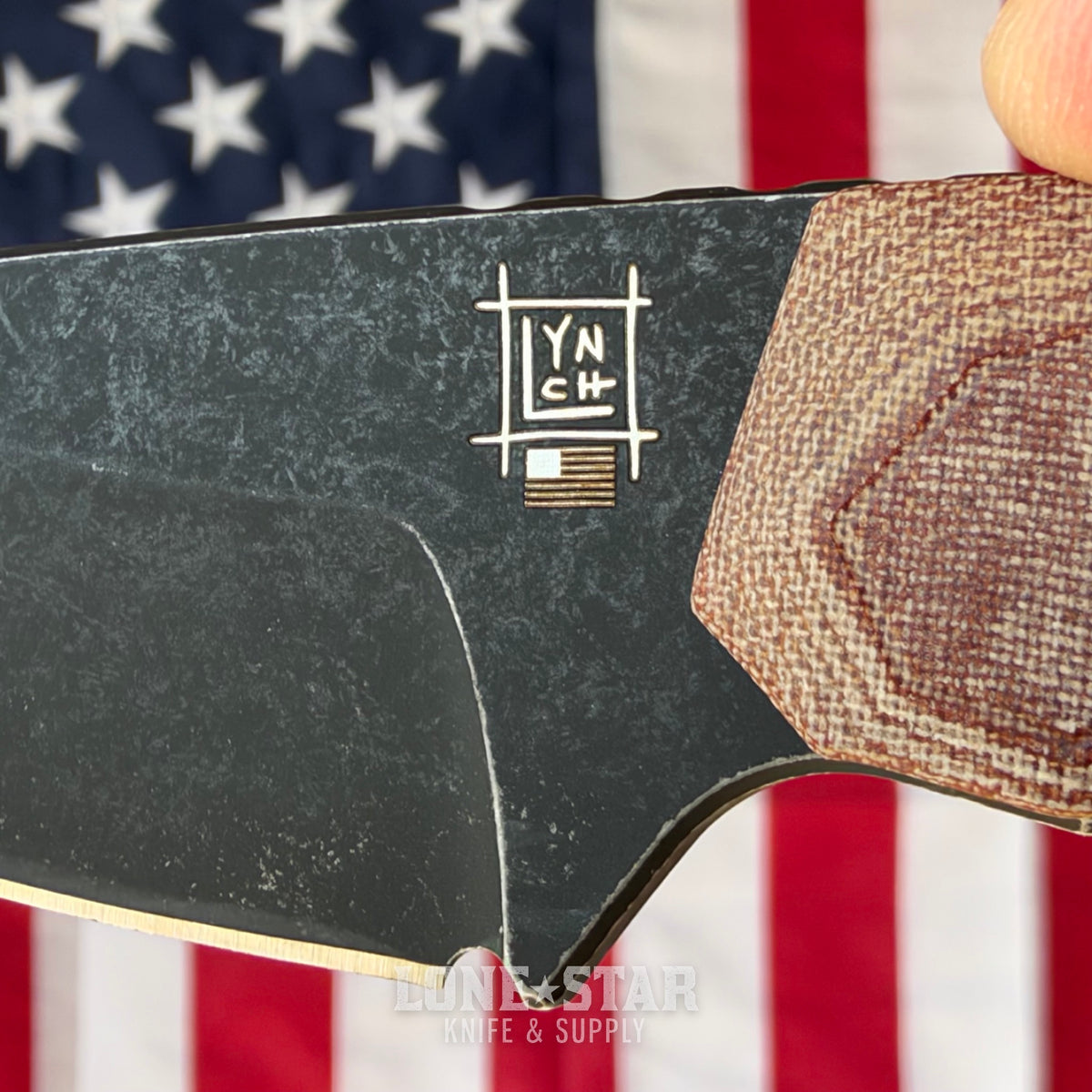 The Back Door: Lynch Blades Sparrow Seven - 3.25" CPM-154 Service Black, Brown XXX Micarta, Used - Made in USA