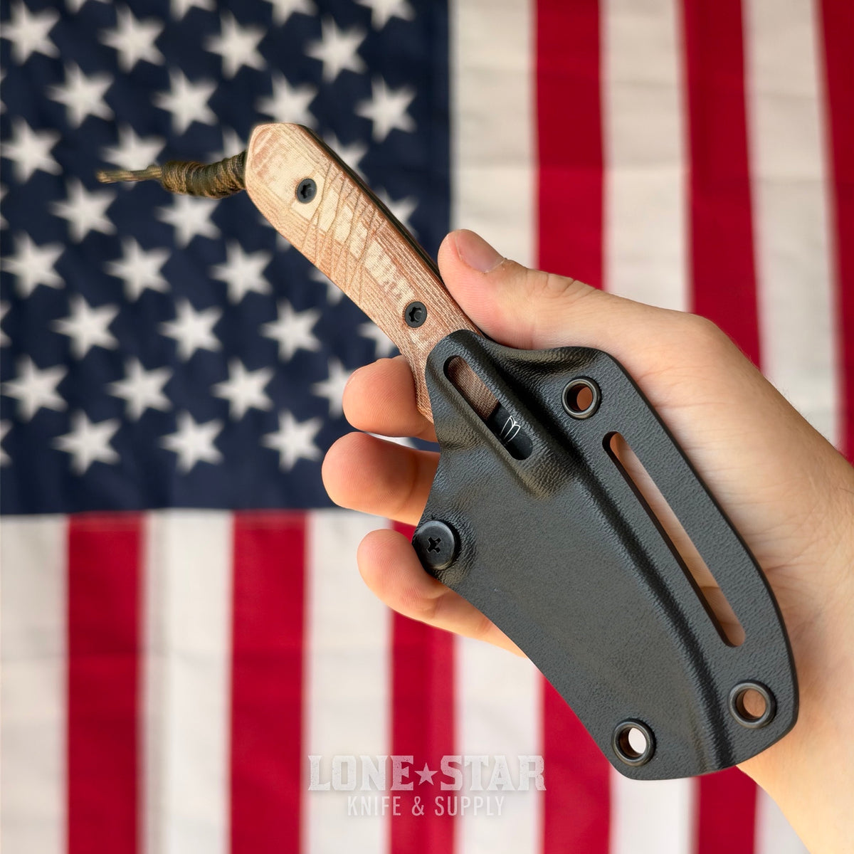 The Back Door: Lynch Blades Sparrow Seven - 3.25" CPM-154 Service Black, Brown XXX Micarta, Used - Made in USA