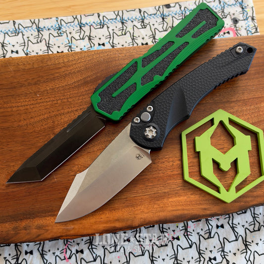 Lone Star Bundle: Heretic Colossus, Grail and User - Toxic Green OTF plus Mini Pariah Auto - Made in USA