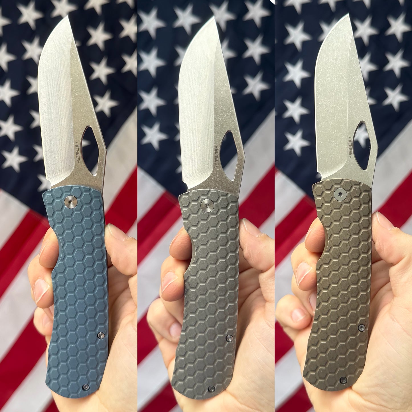 Honeycomb Dixon Folding Knife – Titanium Frame Lock, 3.75″ MagnaCut Blade, Made in USA