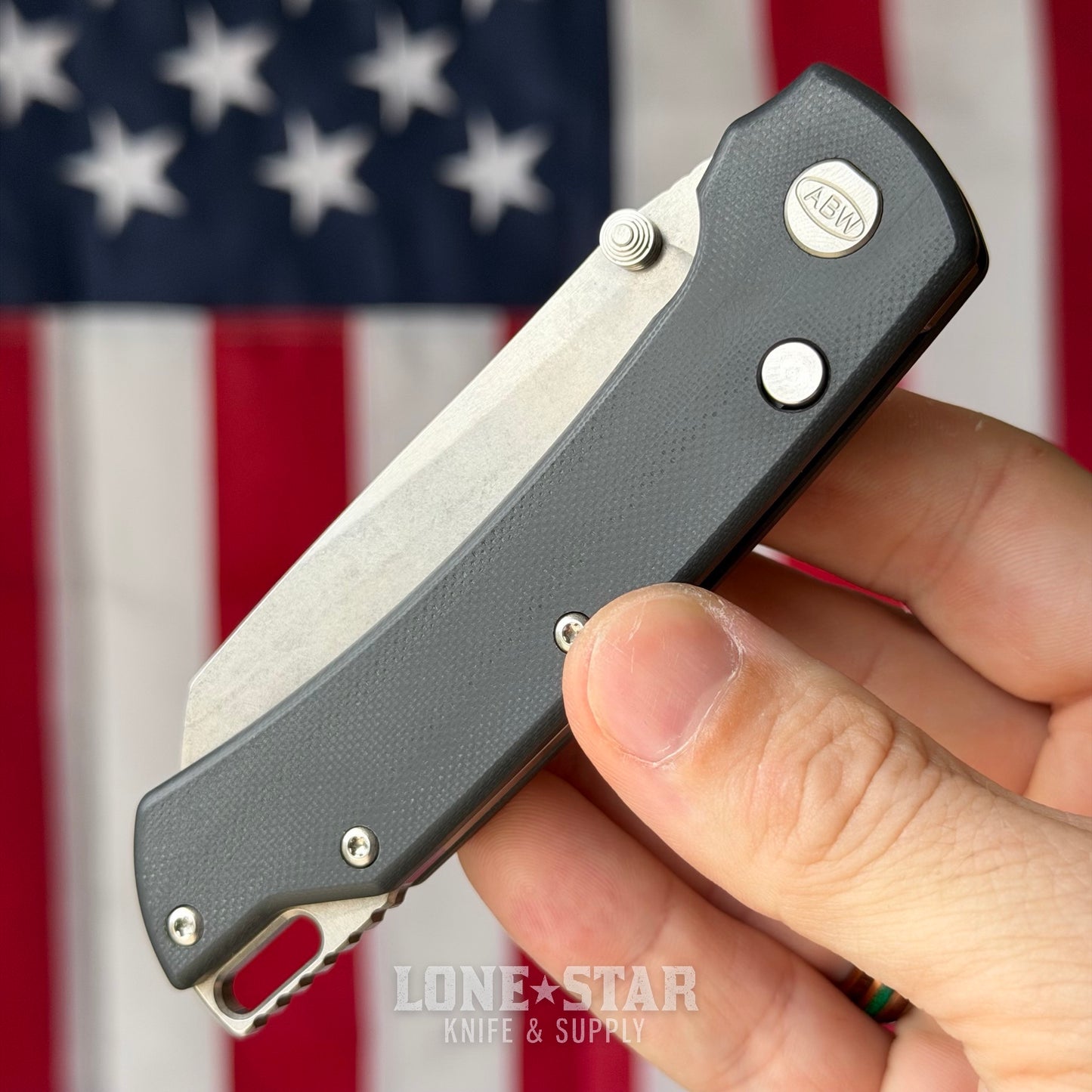 The Back Door: American Blade Works Model 3 Manual Folding Knife - Black G10, 3.3" MagnaCut, Skiff Bearings - Made in USA (ABW Model 3) (Trade In)