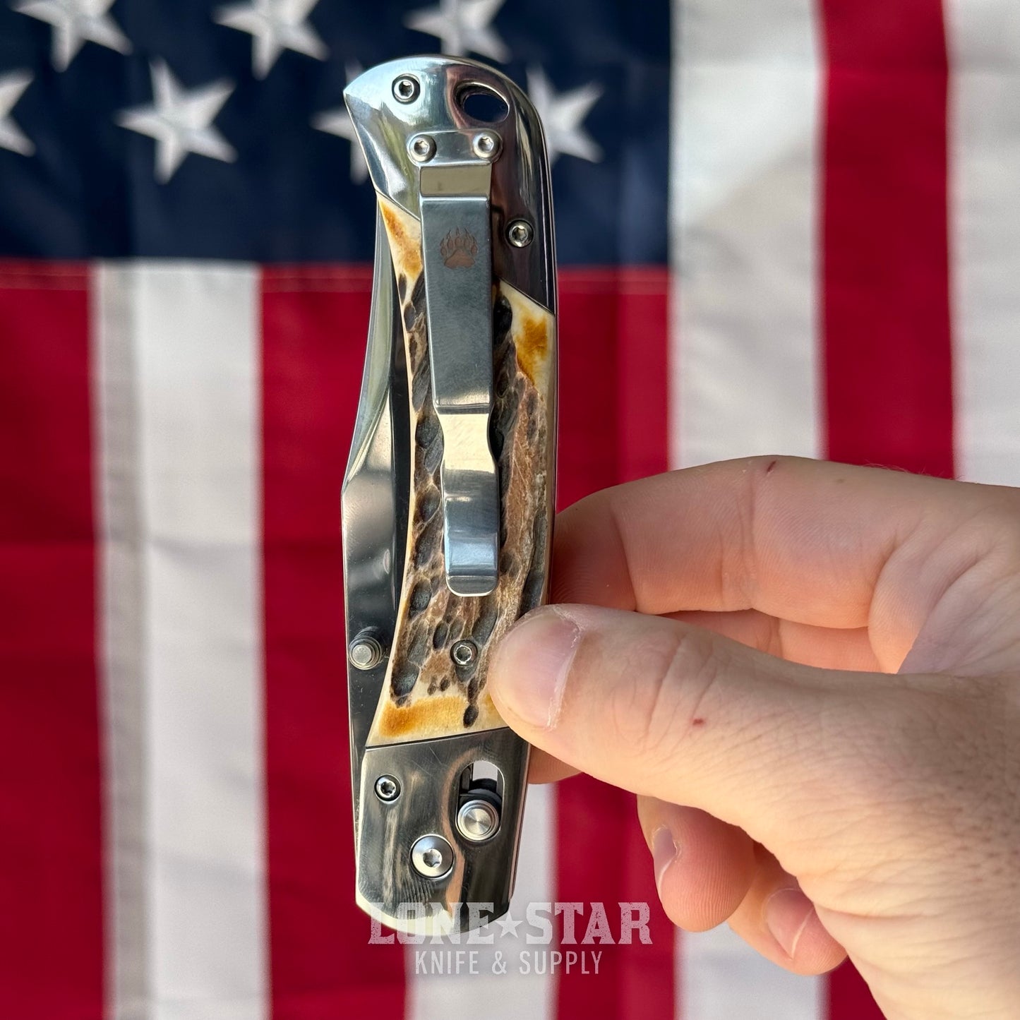 The Back Door: Used - Bear & Son 5S97 Professional Lockback 3.75" Clip Point, High Carbon Stainless, Leather Sheath - Made in USA