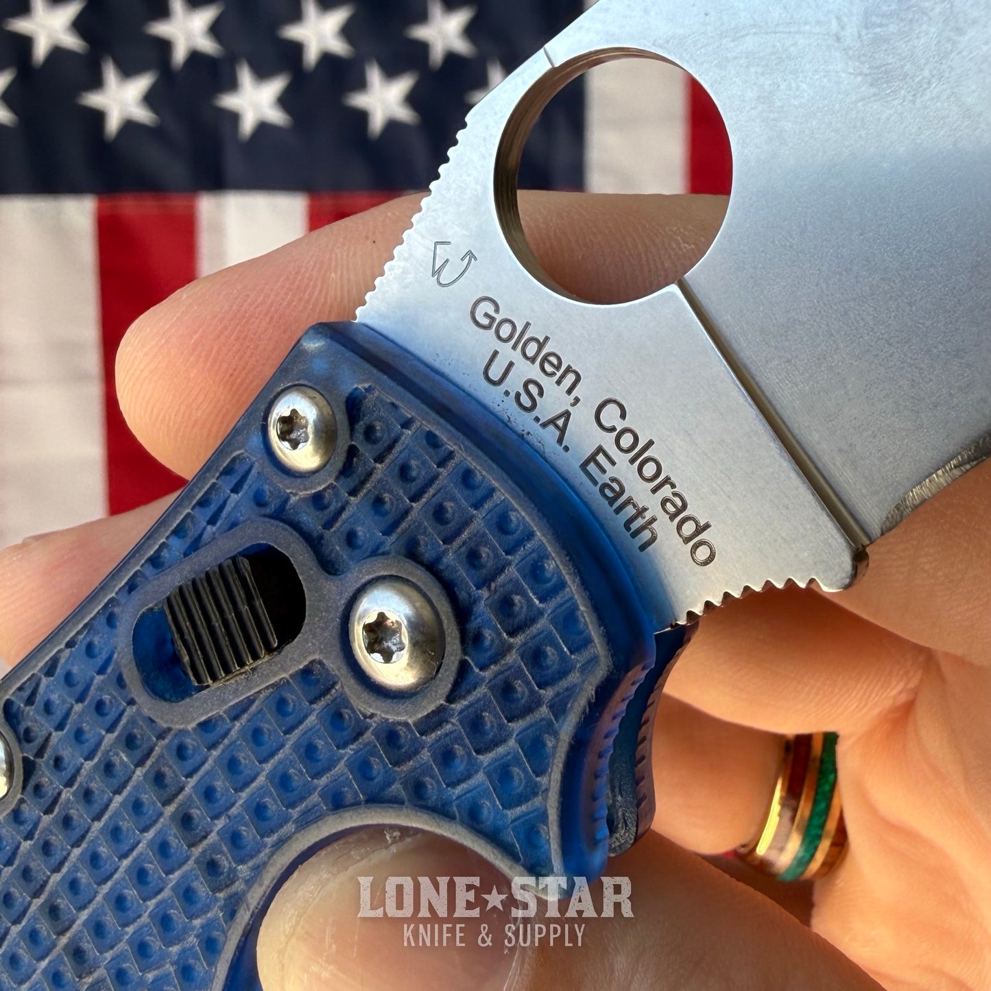The Back Door: Used - Spyderco Manix 2 Lightweight C101PBL2 3.37" Drop Point, CTS-BD1N, Blue FRCP, Ball Bearing Lock - Made in USA