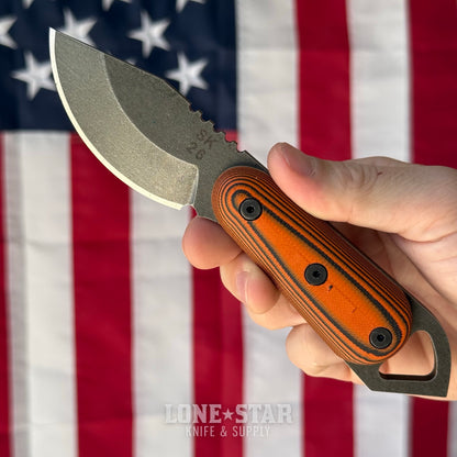 The Back Door: Shed Knives 2026 Skur 3.168" Fixed Blade – Skur Orange G-10, 154CM – Made in USA (SK26SKSO) (Blem)