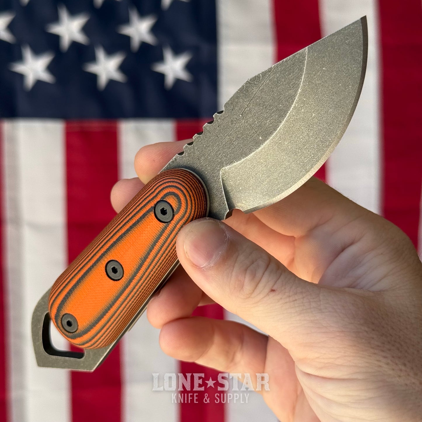 The Back Door: Shed Knives 2026 Skur 3.168" Fixed Blade – Skur Orange G-10, 154CM – Made in USA (SK26SKSO) (Blem)