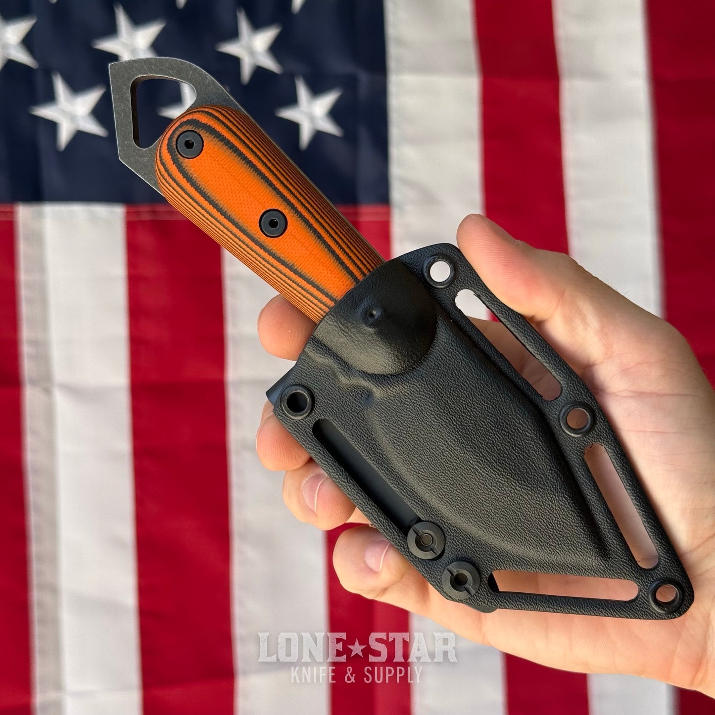 The Back Door: Shed Knives 2026 Skur 3.168" Fixed Blade – Skur Orange G-10, 154CM – Made in USA (SK26SKSO) (Blem)