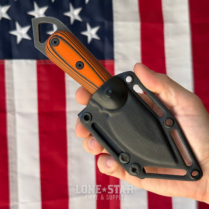 The Back Door: Shed Knives 2026 Skur 3.168" Fixed Blade – Skur Orange G-10, 154CM – Made in USA (SK26SKSO) (Blem)