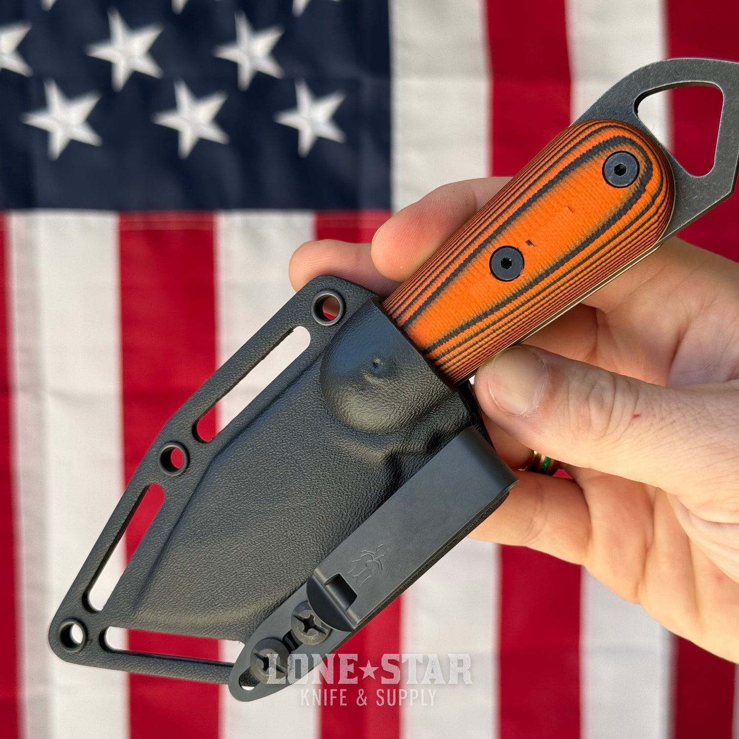 The Back Door: Shed Knives 2026 Skur 3.168" Fixed Blade – Skur Orange G-10, 154CM – Made in USA (SK26SKSO) (Blem)