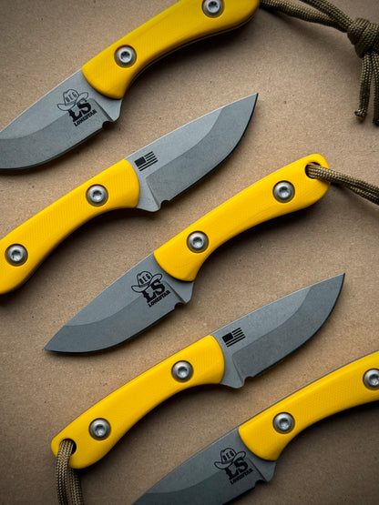 OEG EDCxLSKS Pike 2" Fixed Blade – Texas Yellow G10, MagnaCut – Made in USA (OEG-LS-PIKE)