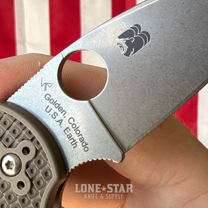 The Back Door: Spyderco Native 5 Lightweight Sprint Run - Brown FRN, 2.95" CPM-15V Stonewash, Lockback - Made in USA (C41PBN15V5) (Trade In)