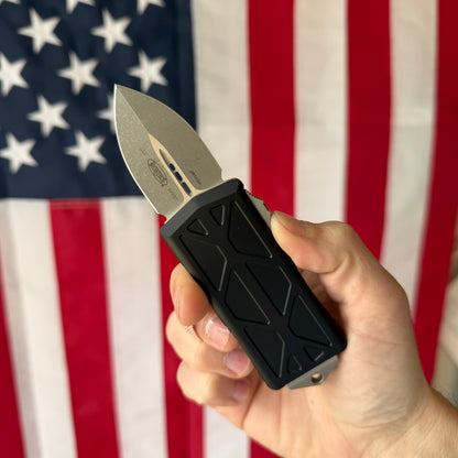 Microtech Exocet Automatic OTF, Apocalyptic Aluminum Handle, 1.9″ Blade, Made in USA (157-10AP)