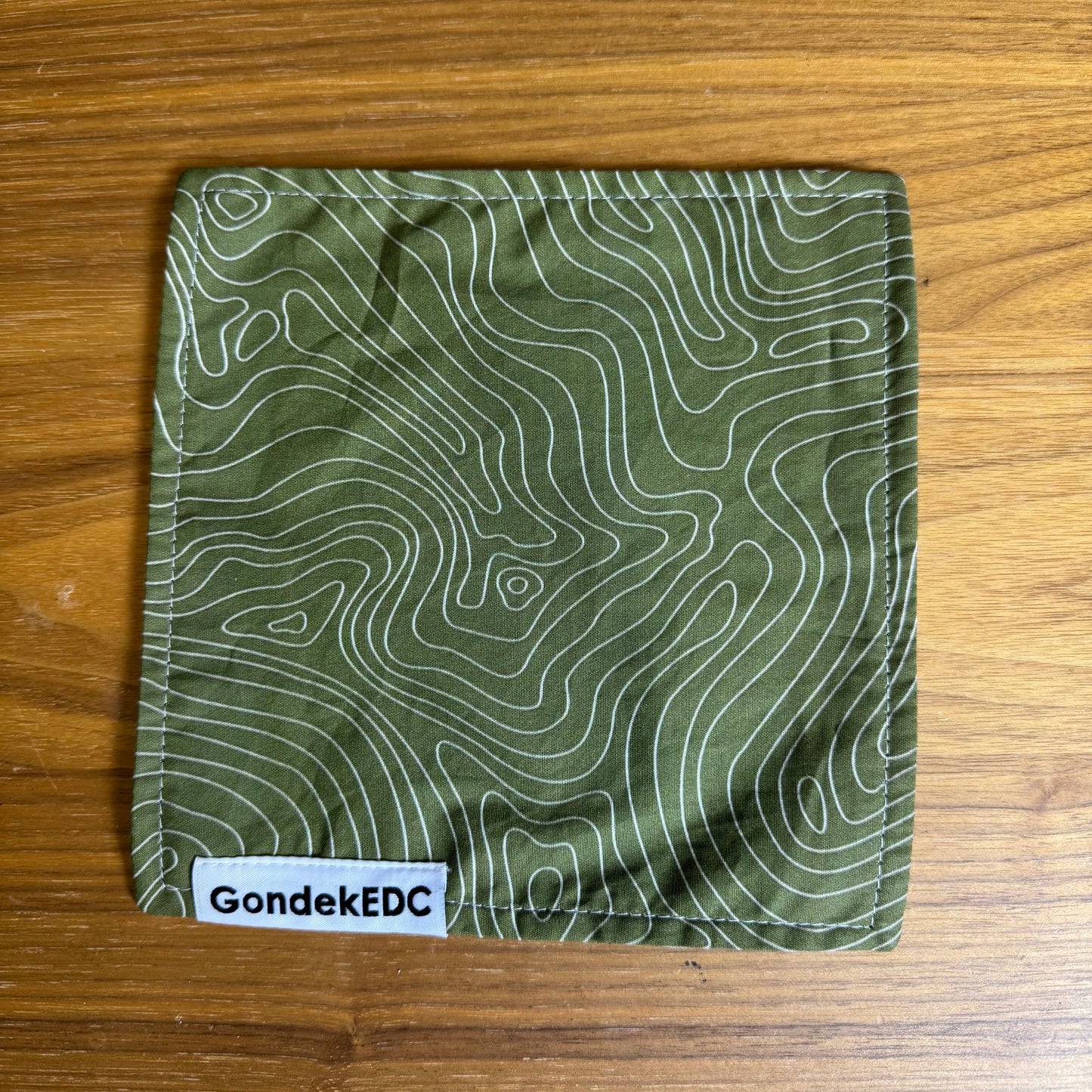 Green Topo Hamilton Hank - 7x7 Cotton & Microfiber Handkerchief - Made in USA