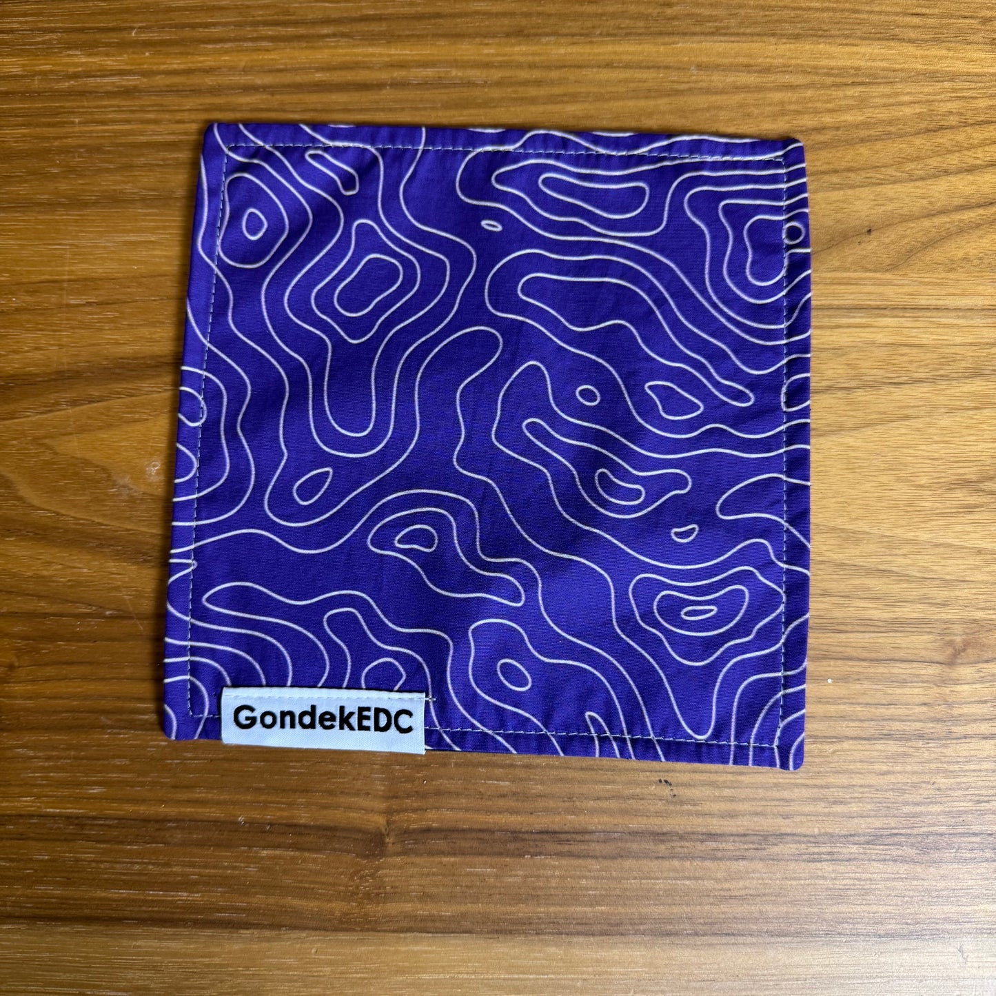 Purple Topo Hamilton Hank - 7x7 Cotton & Microfiber Handkerchief - Made in USA