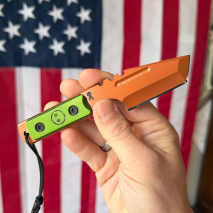 Severed Metal Works Zealot Fixed Blade – 2.5” Tanto Blade, 80CrV2 Steel, Micarta Scales – Made in USA