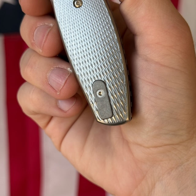 TRM Bulldog FL Knife, Titanium Frame, 2.9″ Blade, River-LOK, Made in USA