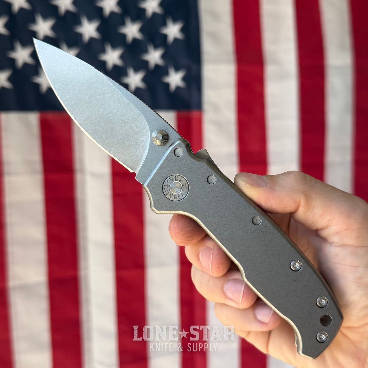Demko AD20 CXT - 3.25" CPM-3V Barong, Smooth Titanium, Shark-Lock - Made in USA (DEMKO-AD20CXT-SMTI)