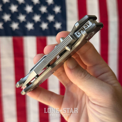 Demko AD20 CXT - 3.25" CPM-3V Barong, Smooth Titanium, Shark-Lock - Made in USA (DEMKO-AD20CXT-SMTI)