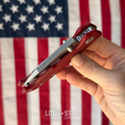 Demko AD20 CXT - 3.25" CPM-3V Barong, Red G10, Shark-Lock - Made in USA (DEMKO-AD20CXT-REDG10)
