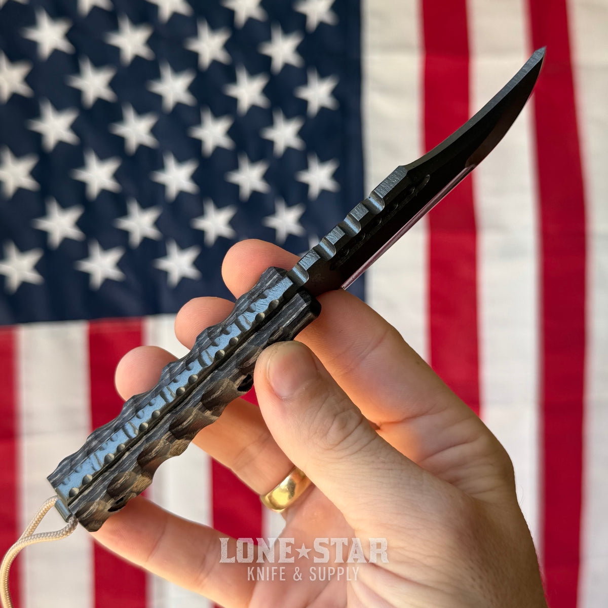 Severed Metal Works Squire V3 3.3" Fixed Blade, 440C, Dymalux, Black Chrome Gunkote, Serial 013 - Made in USA (SMW-SQUIREV3-013)