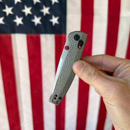 Hogue Mysto Collector Series 3.4″ Clip Point Knife, Titanium Handle, MagnaCut Blade, Made in USA (24491-LIM)