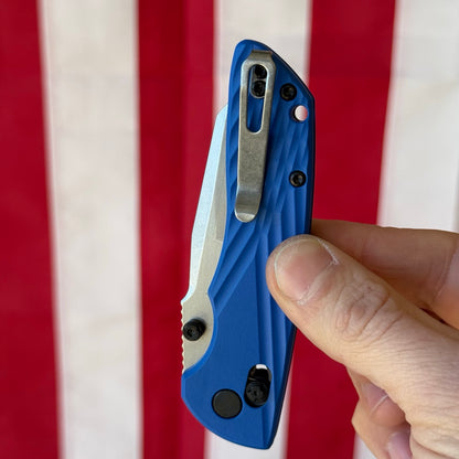 Hogue Deka, 3.25" Wharncliffe MagnaCut in Blue Polymer