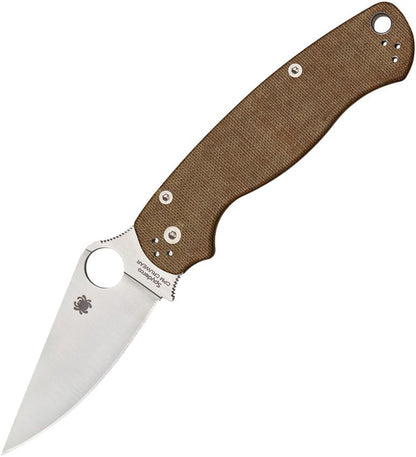 The Back Door: Para Military 2 (PM2) Knife Brown Micarta (3.4" Satin CRUWEAR) C81MPCW2 (Cancelation)