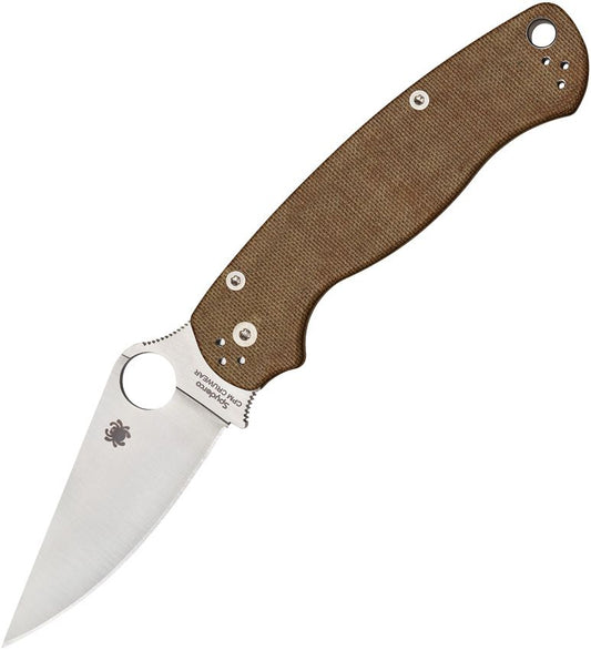 Paramilitary 2 Knife Brown Micarta (3.4" Satin CRUWEAR) C81MPCW2