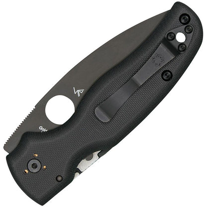 Shaman Folding Knife 3.58" S30V Black Plain Blade, Matte Black G10 Handles, Compression Lock