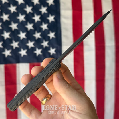 Hellbender Mudpup 4, 3.75" CPM-MagnaCut Drop Point, Black Cerakote, Black G10, Kydex Sheath, Made in USA (HB-MUDPUP4-BLK-BLK-KY)