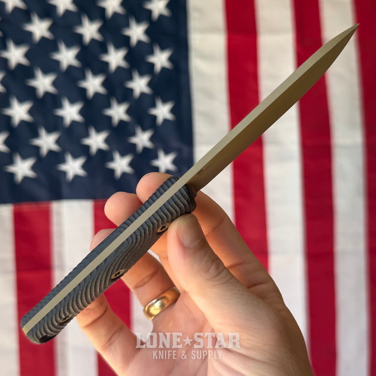 Hellbender Mudpup 4, 3.75" CPM-MagnaCut Drop Point, Coyote Cerakote, Black G10, Kydex Sheath, Made in USA (HB-MUDPUP4-COY-BLK-KY)