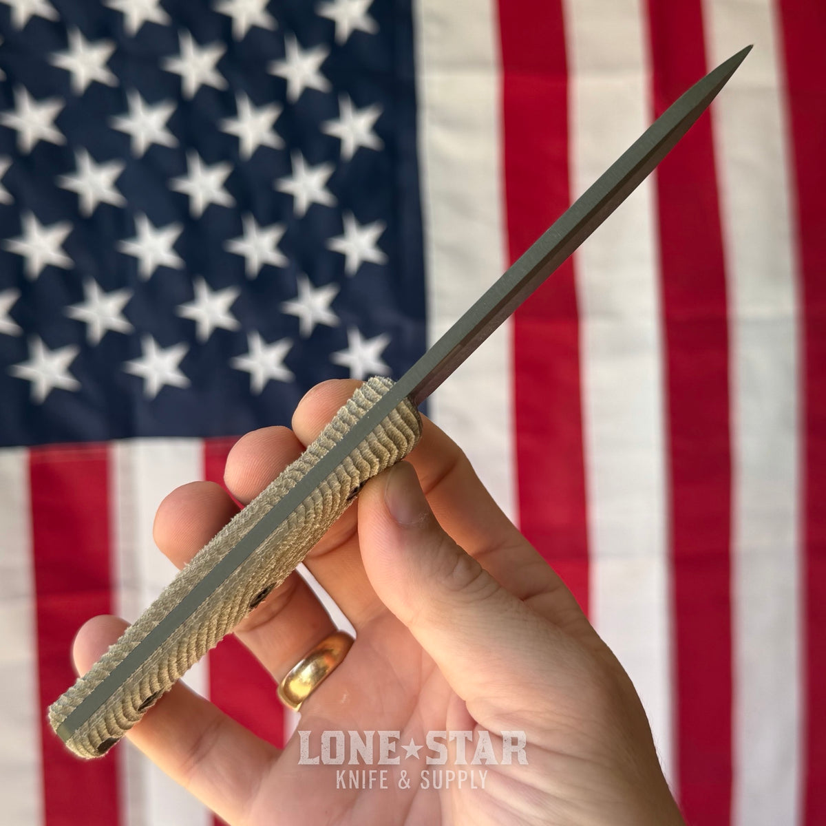 Hellbender Mudpup 4, 3.75" CPM-MagnaCut Drop Point, OD Green Cerakote, OD Green Canvas Micarta, Kydex Sheath, Made in USA (HB-MUDPUP4-OD-OD-KY)